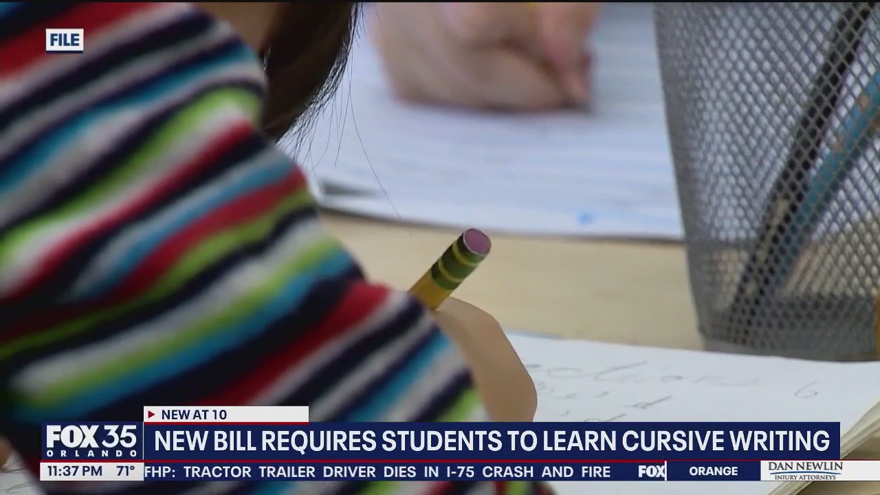 Bill would bring cursive writing back to Florida schools