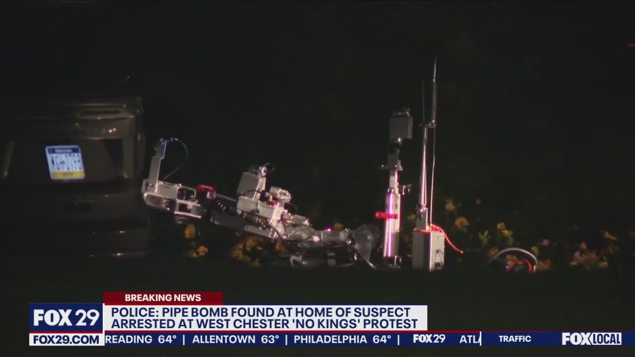 Explosive device materials found at home of man arrested at West Chester No Kings protest