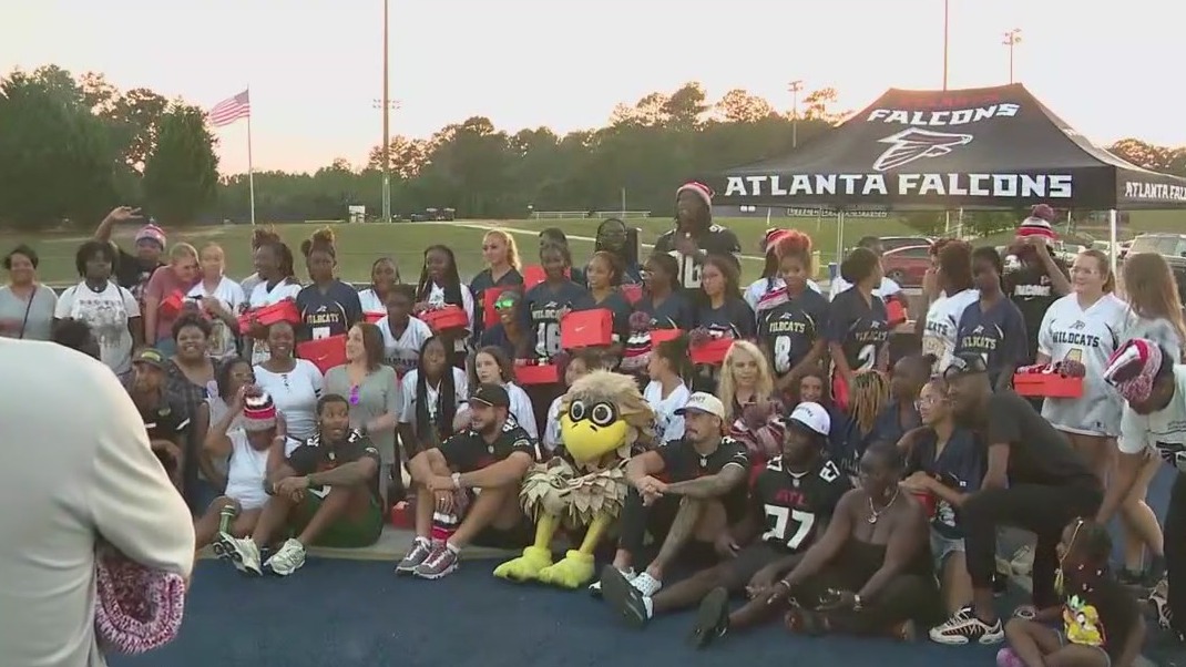 Falcons surprise girls with new equipment