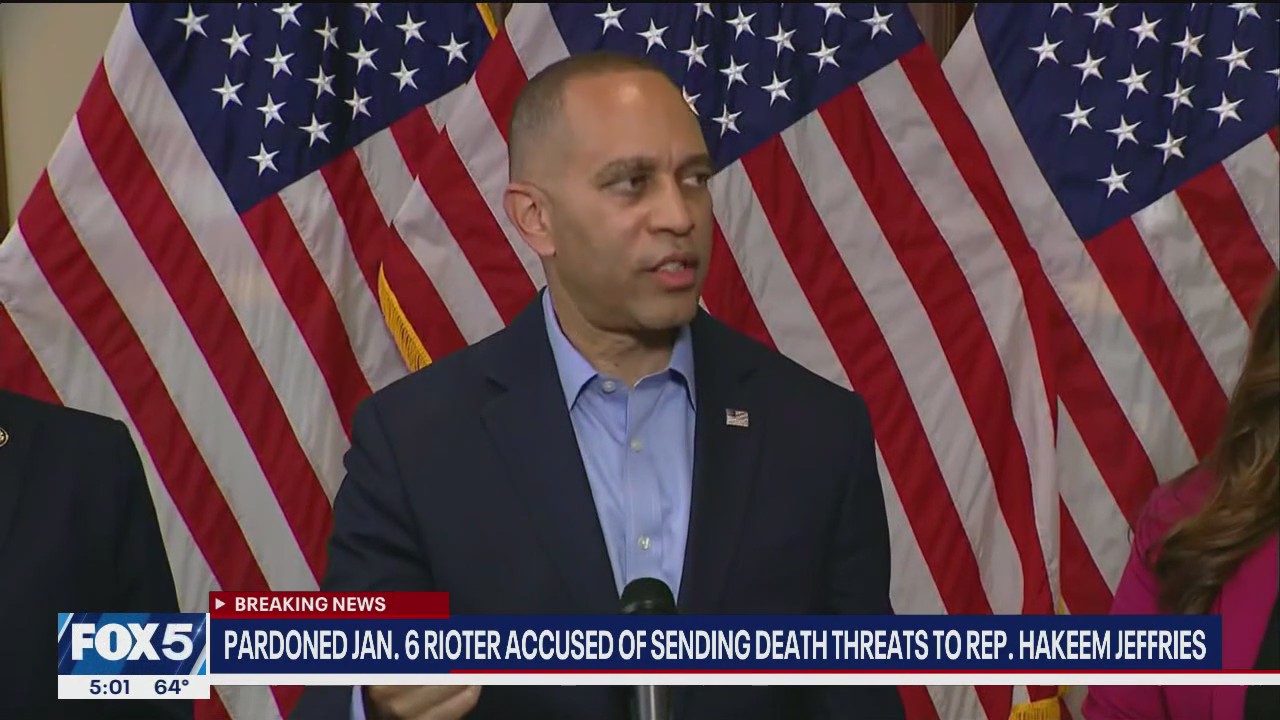 Pardoned Jan. 6 rioter accused of sending death threats to Rep. Jeffries