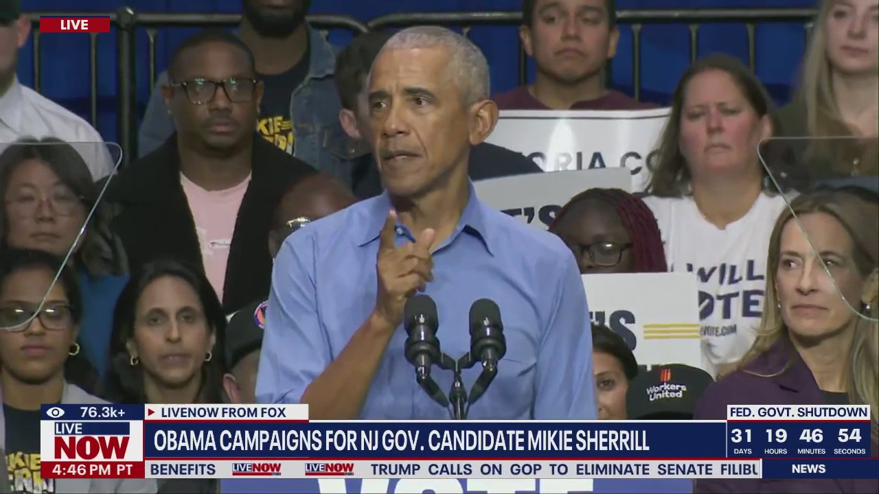 Obama campaigns for NJ gov. candidate Mikie Sherrill