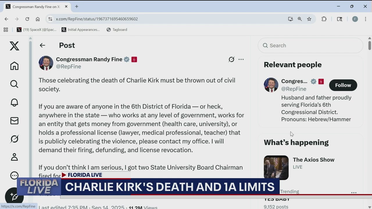Charlie Kirk killing reaction and free speech concerns