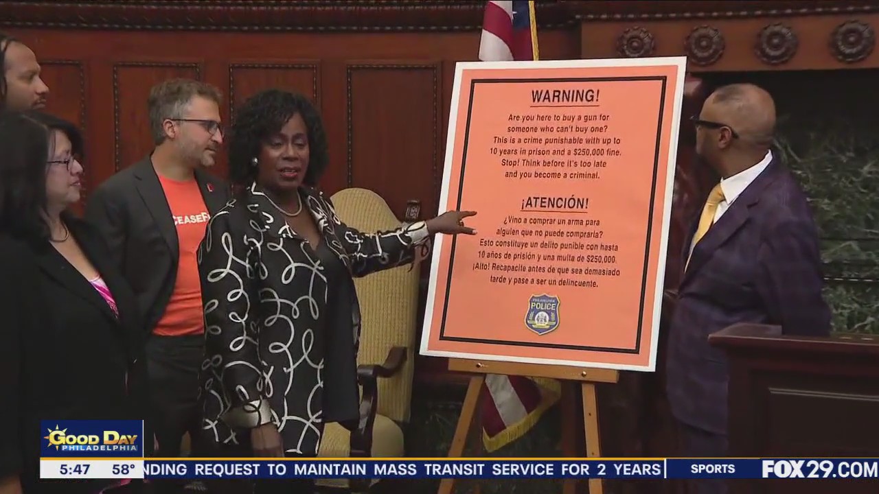 Parker signs law to help prevent straw purchases in Philadelphia