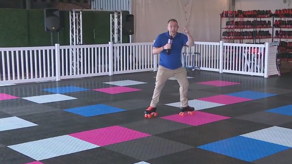 Paul Milliken skates on The Roof at Ponce City Market