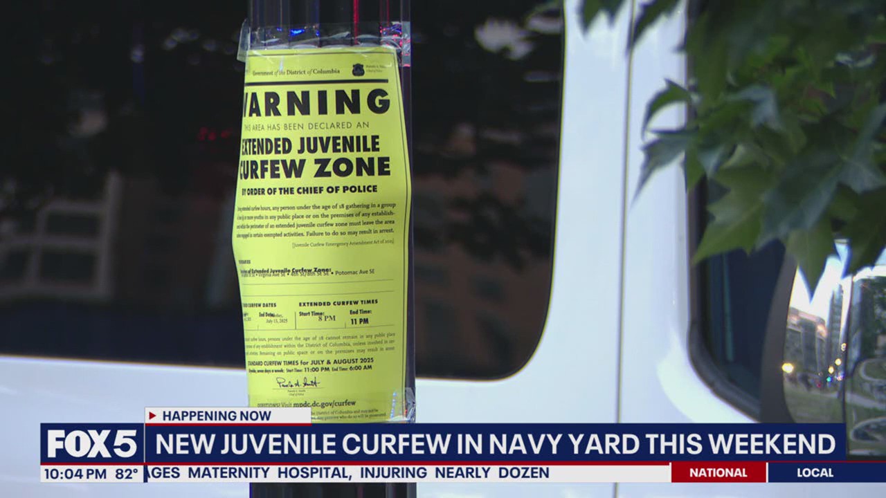 New juvenile curfew now in effect for Navy Yard