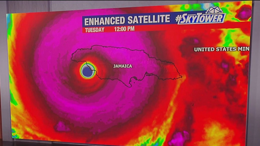 Tampa's weather and Hurricane Melissa making landfall