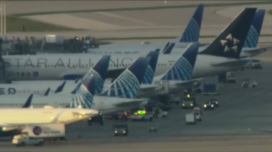 United plane clips another aircraft at O'Hare