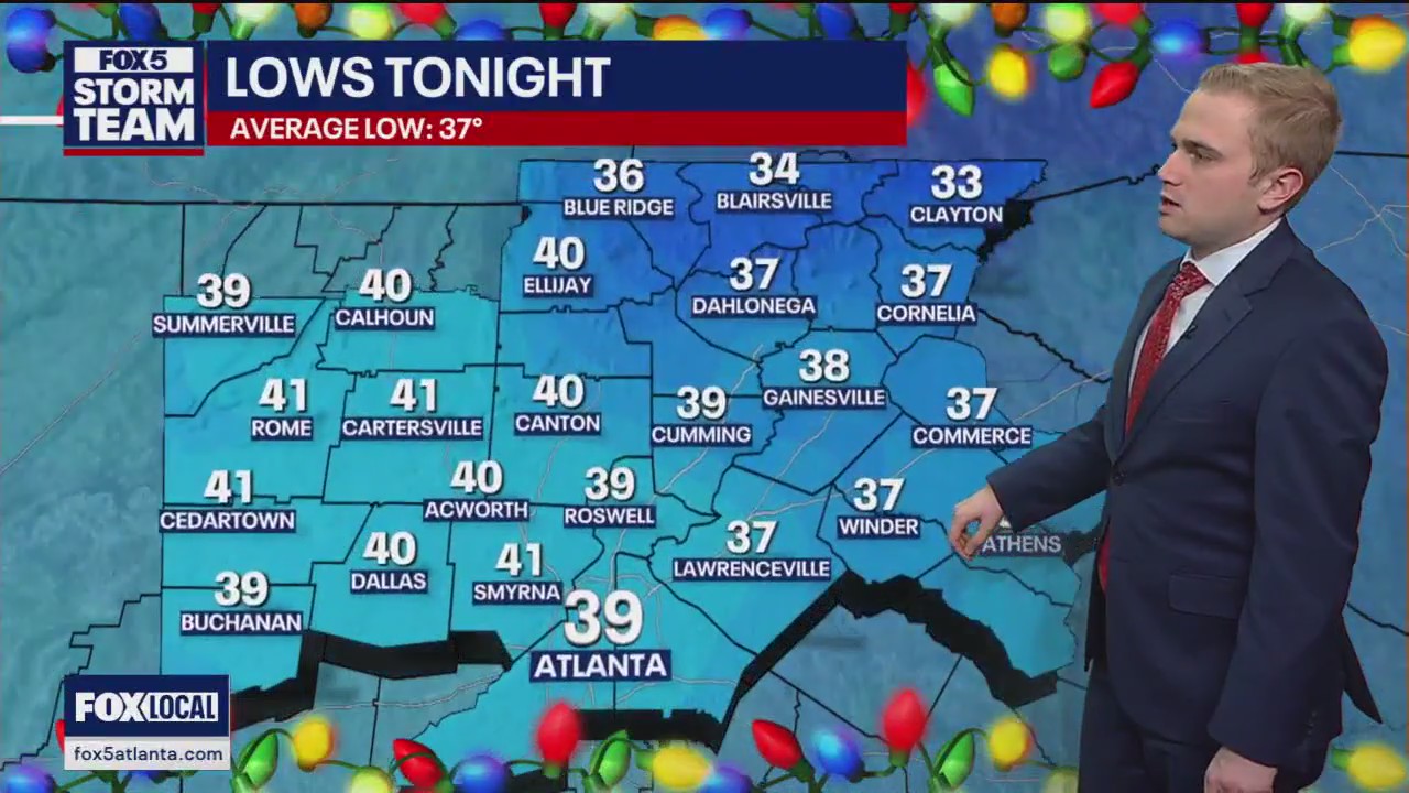 Holiday evening forecast update