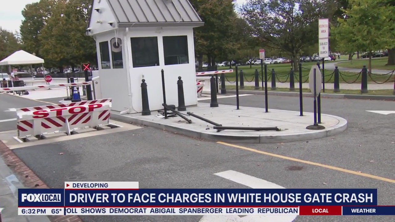 Driver accused of crashing into White House gate to face charges