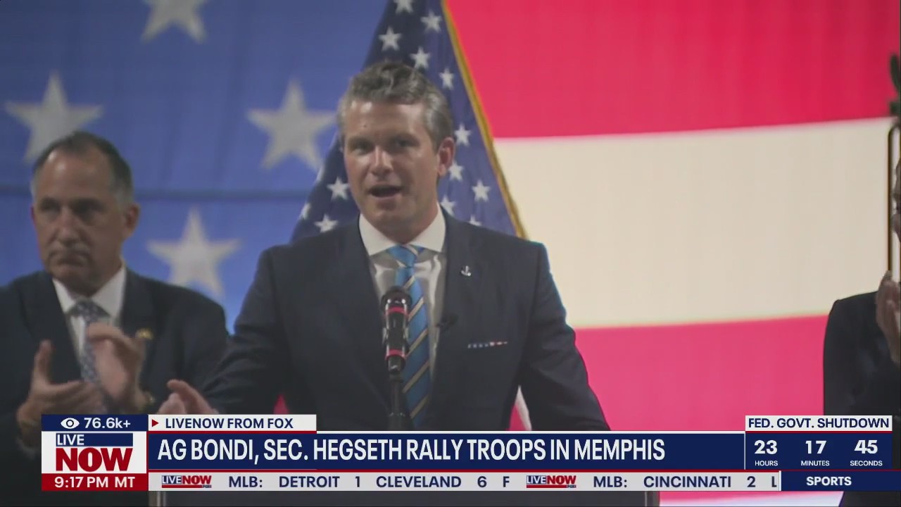 Bondi, Hegseth rally troops in Memphis