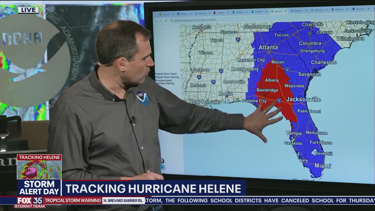 Where is Hurricane Helene projected to make landfall?