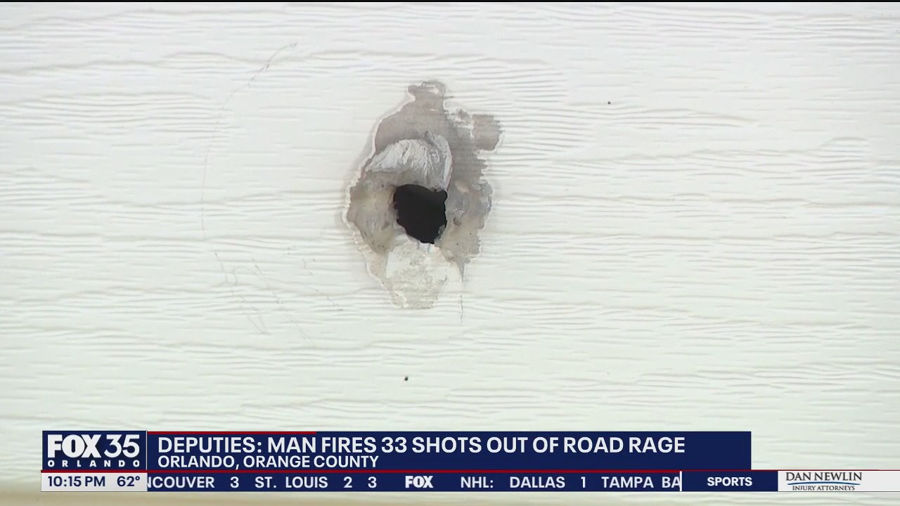Deputies: Man fires 33 shots in road-rage shooting