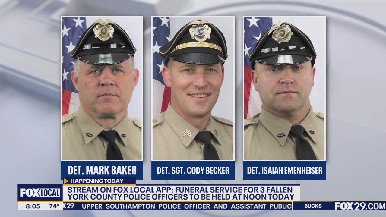 Funeral services to be held for 3 slain Pennsylvania police officers