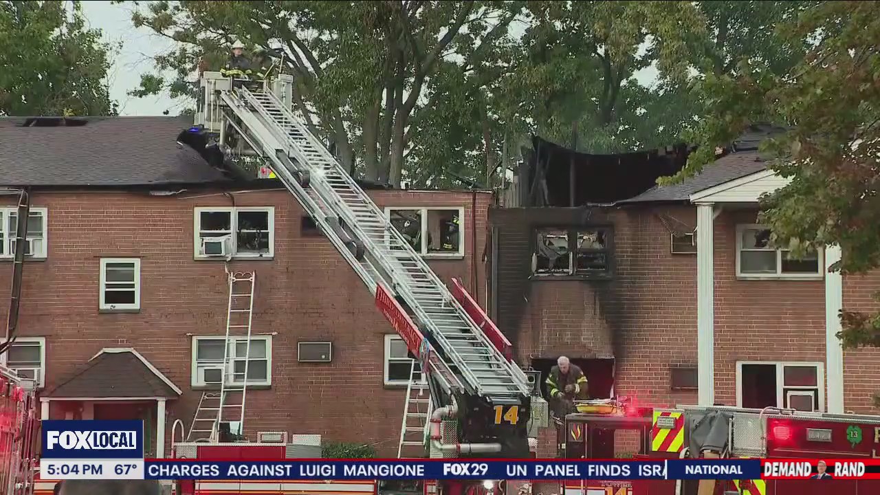 Dozens displaced after large fire at Bristol Township apartment complex