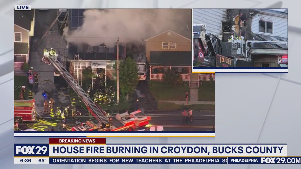 Crews Battle House Fire en Croydon
