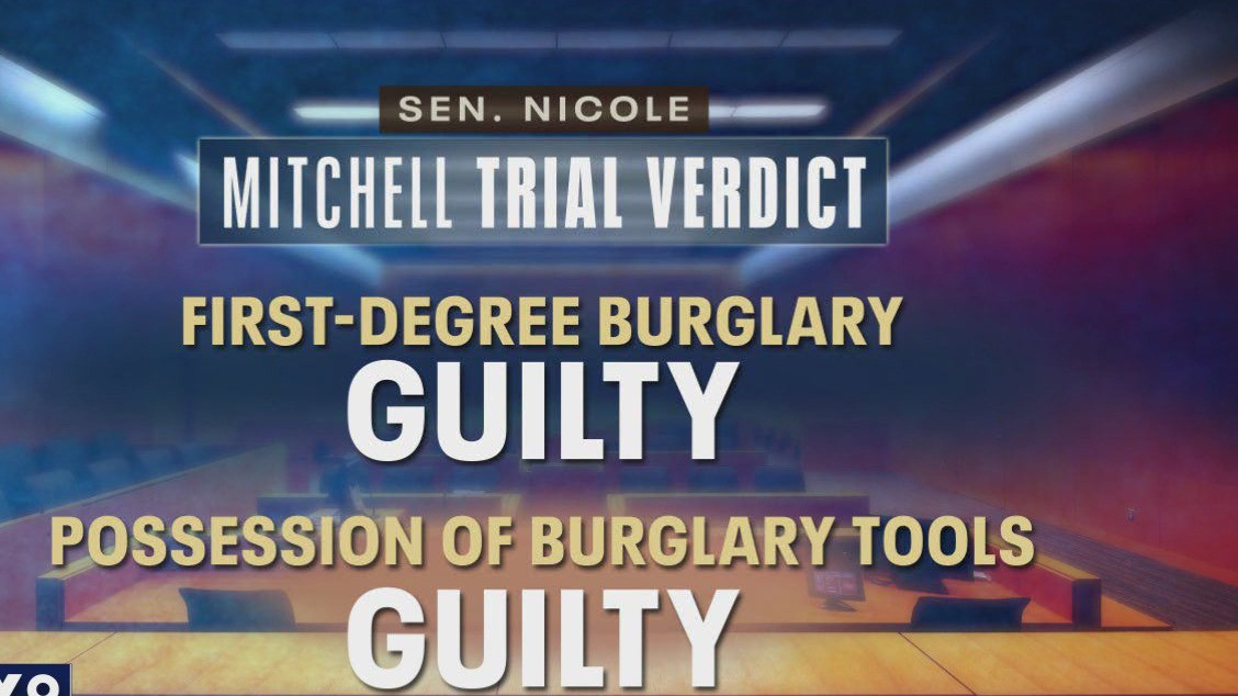 Sen. Nicole Mitchell found guilty on both counts in burglary trial