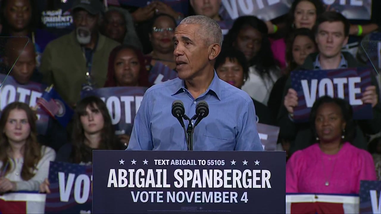 FULL: Former Pres. Obama campaigns in Virginia for Abigail Spanberger