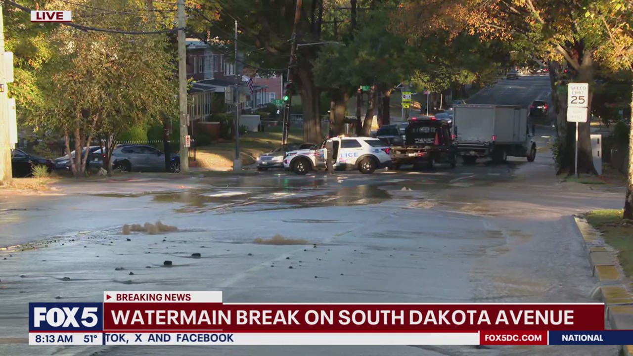 Water main break disrupts traffic on South Dakota Avenue