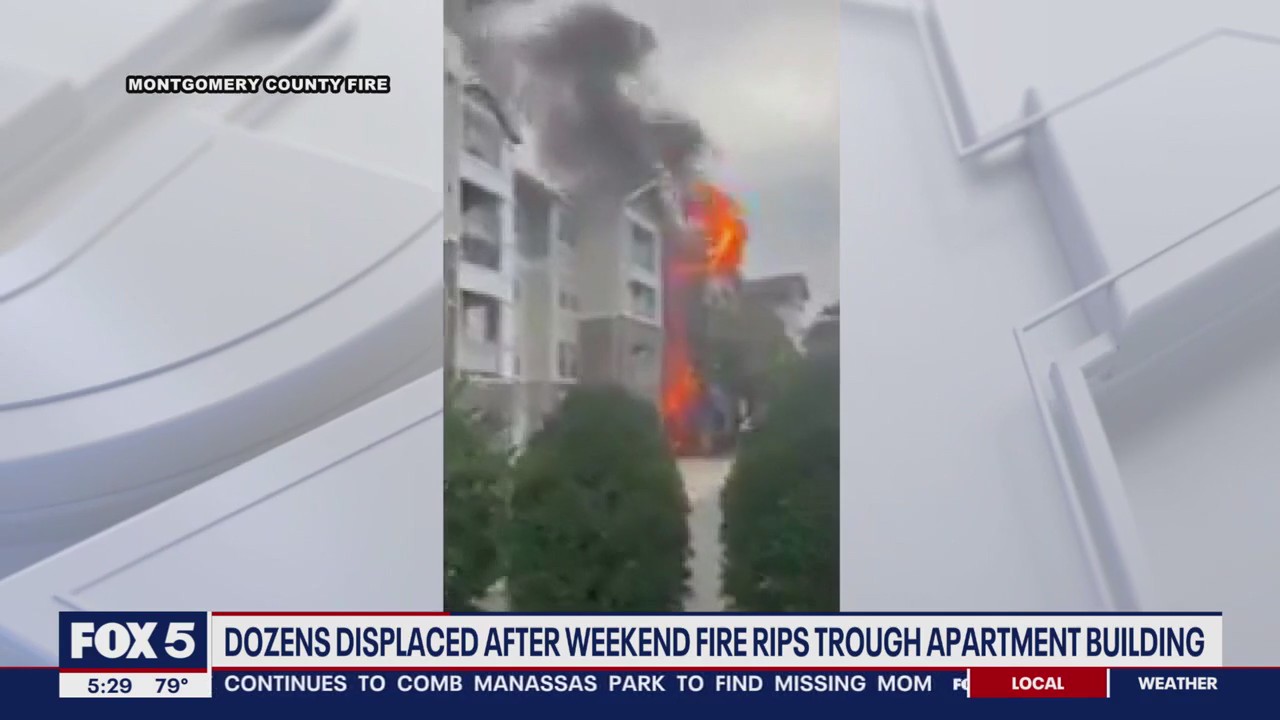 Dozens displaced after fire tears through Montgomery County apartment complex