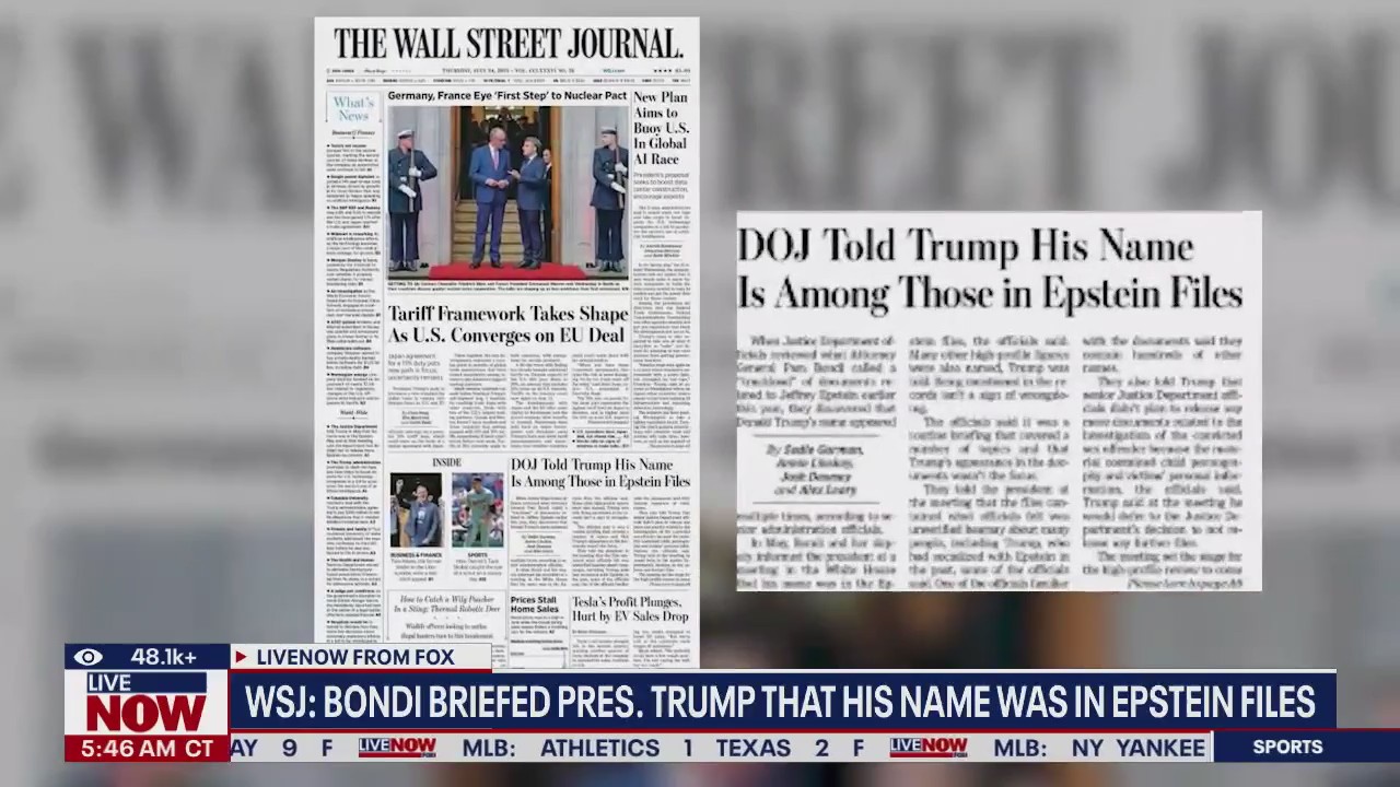 WSJ: Pres. Trump back tracks on WSJ Epstein claims