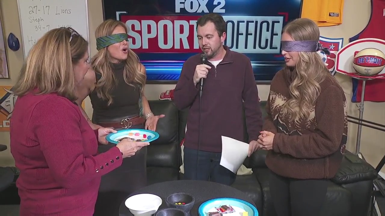 Halloween blindfolded candy tasting with Taryn Asher and Stephanie Mead
