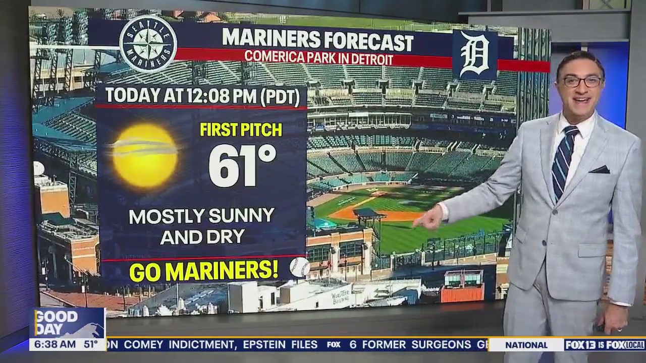 Mariners forecast: Mostly sunny and dry in Detroit