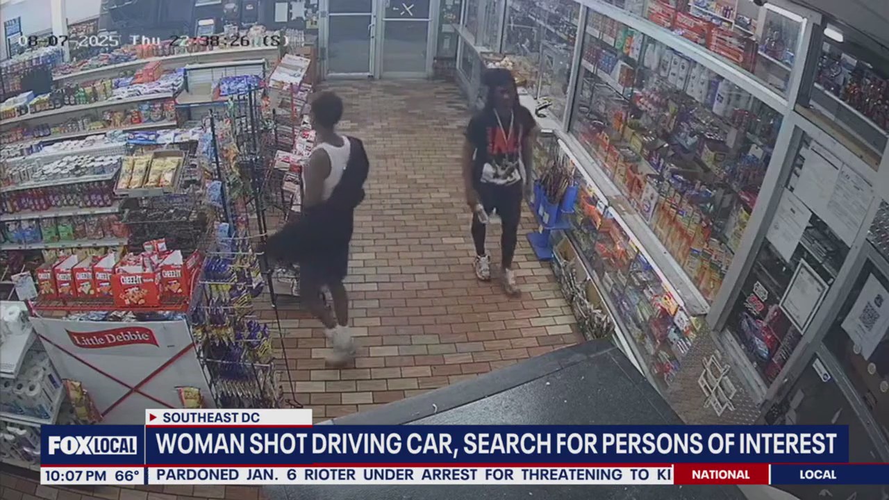 DC police searching for 2 suspects after woman shot inside car