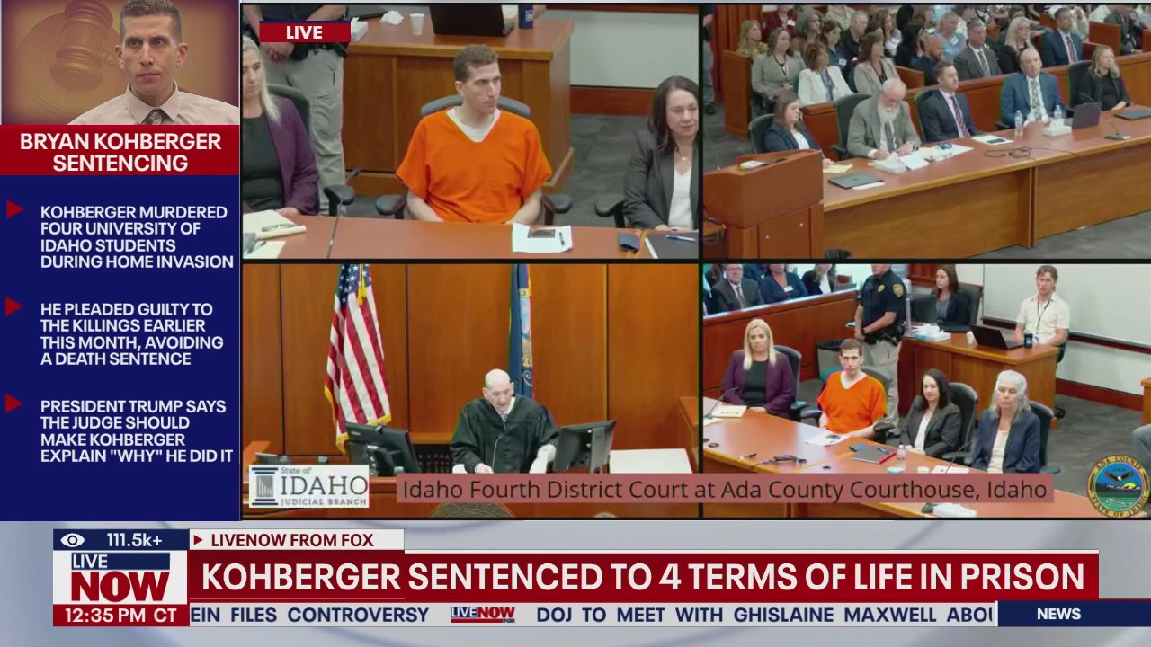 Kohberger sentenced to 4 life sentences