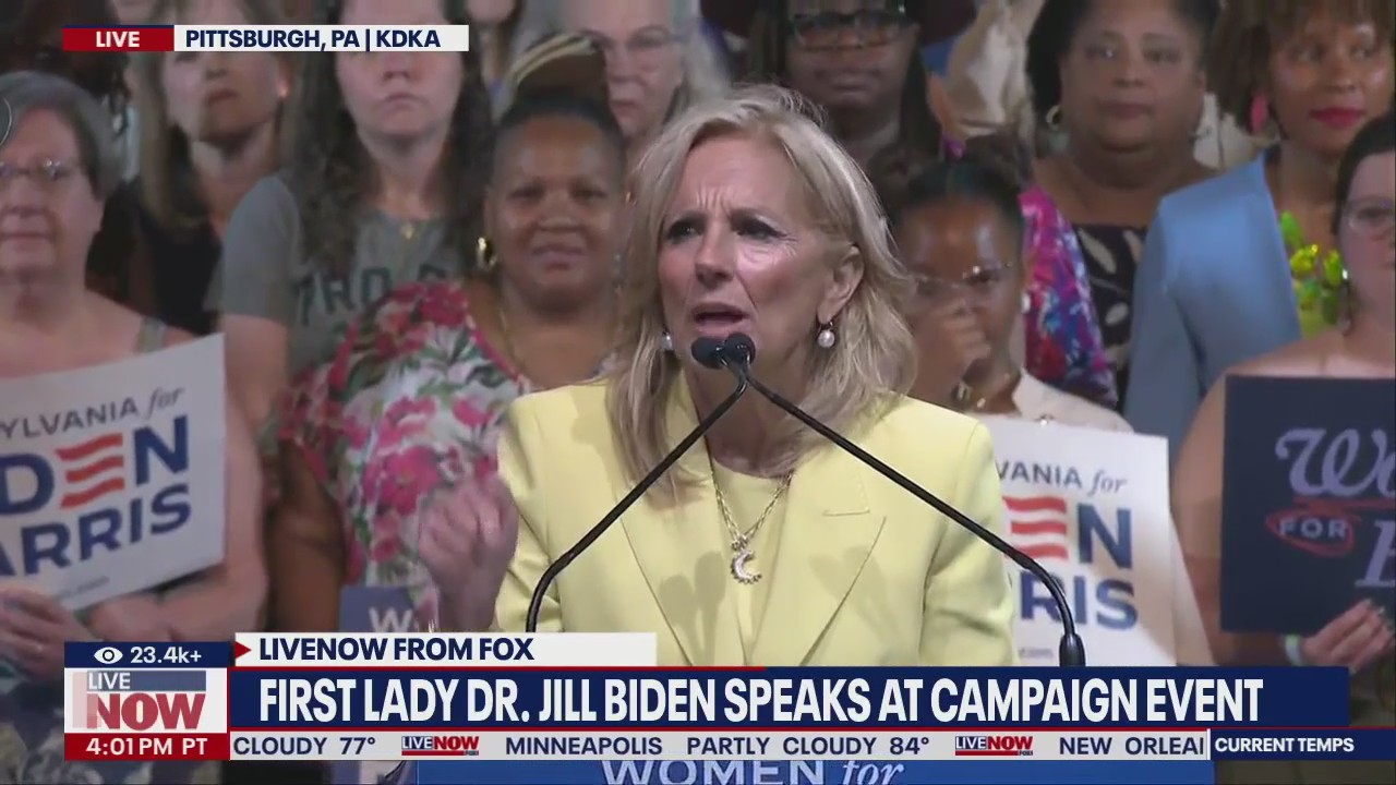 First Lady Jill Biden appears in Pennsylvania