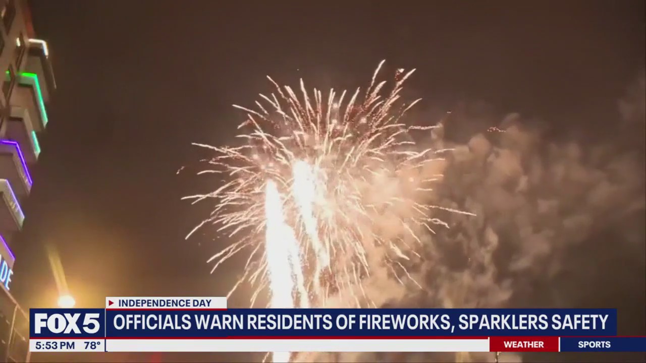 Officials warn residents of fireworks, sparklers safety