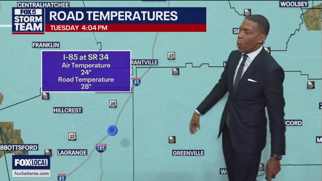 Snow impacting roadways across Georgia