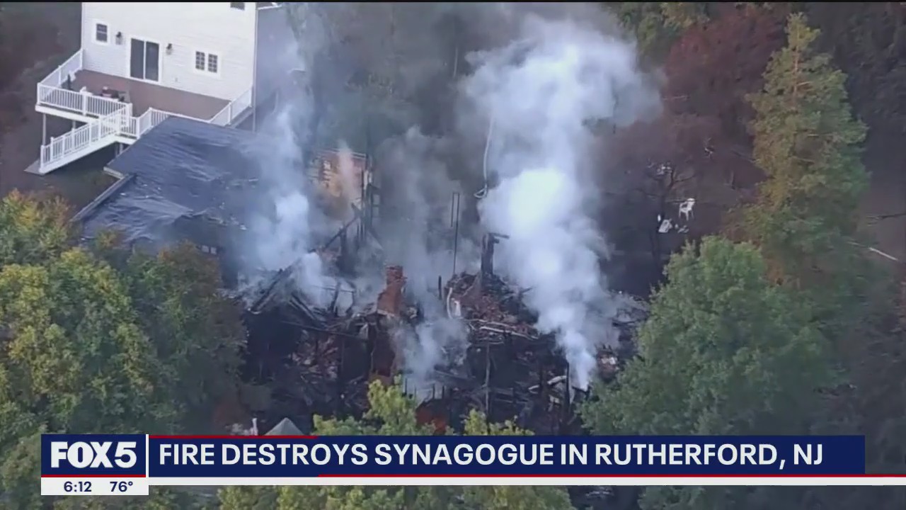 Fire destroys synagogue in Rutherford, NJ