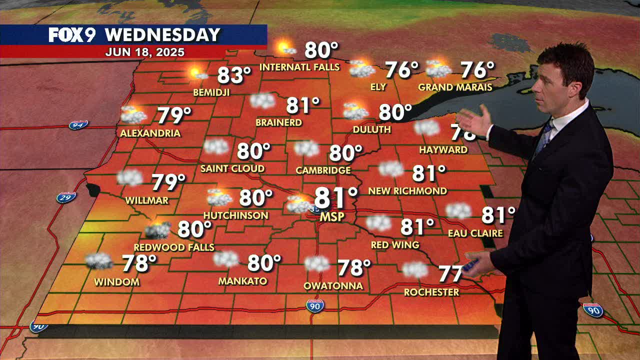 MN weather: Warm with stray storms on Wednesday
