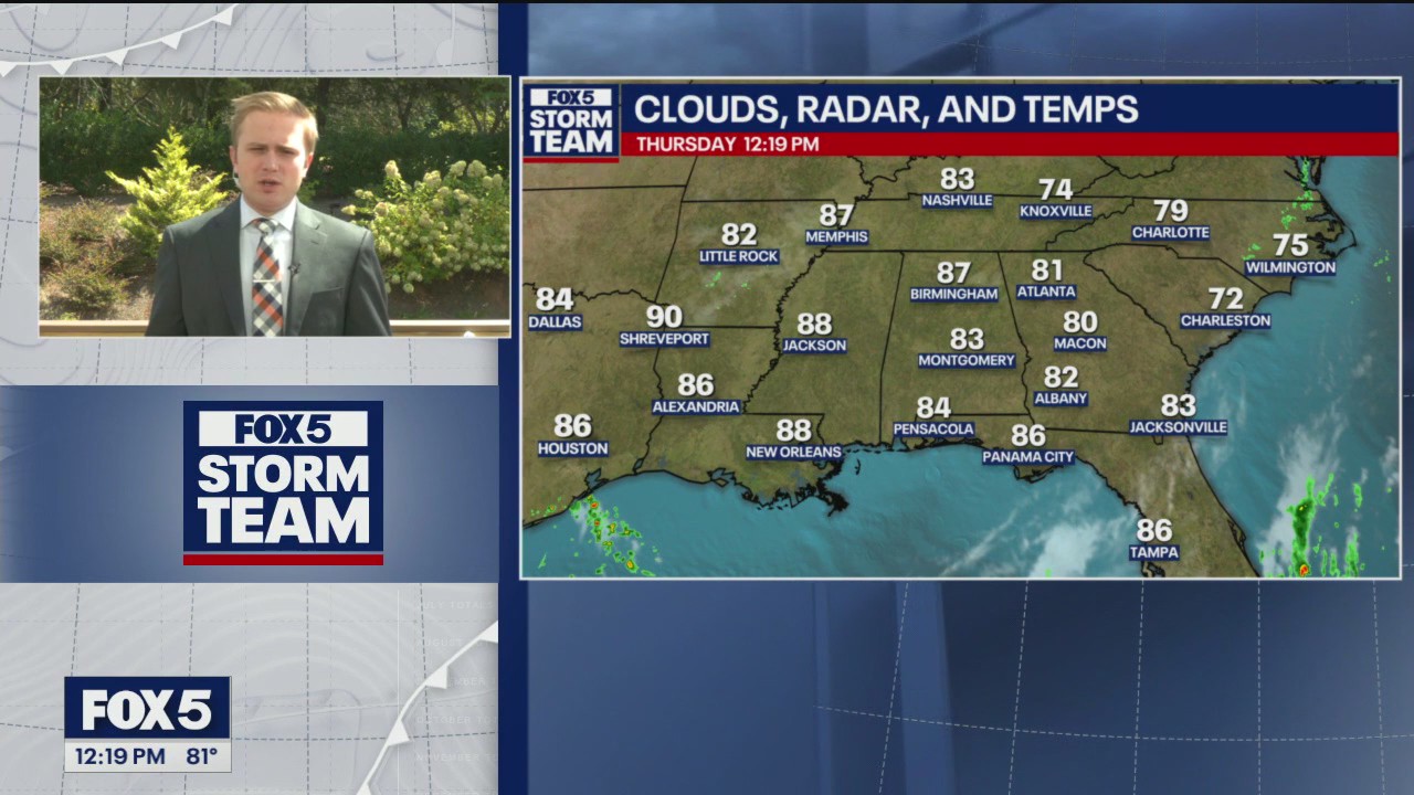 Thursday noon weather forecast