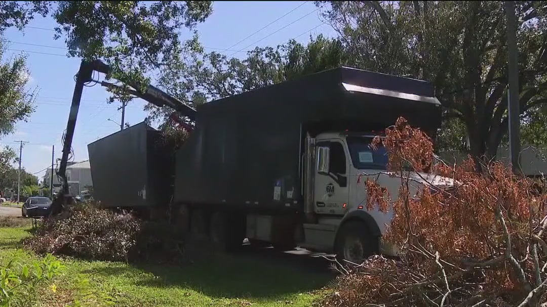 Tampa crews pick up 1 million cubic feet of debris