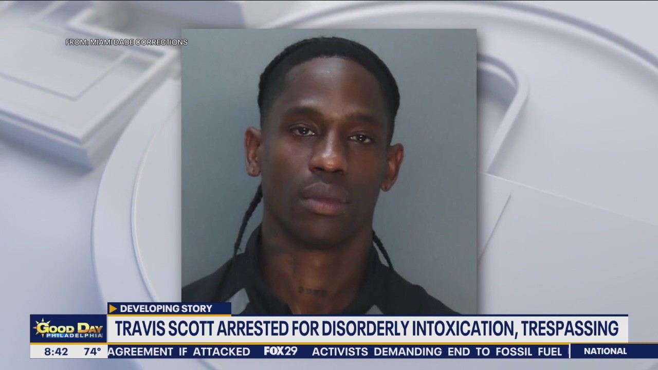 Travis Scott arrested for disorderly intoxication, trespassing