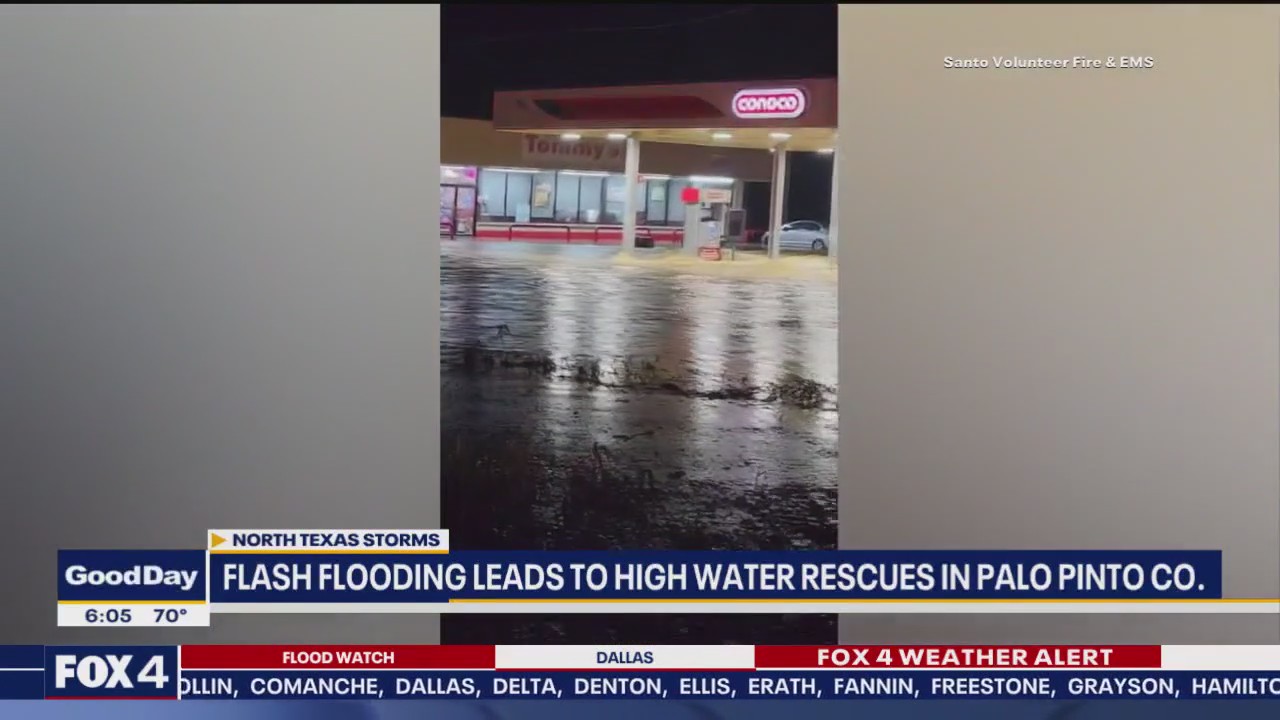 Flash flooding leads to high water in Palo Pinto County