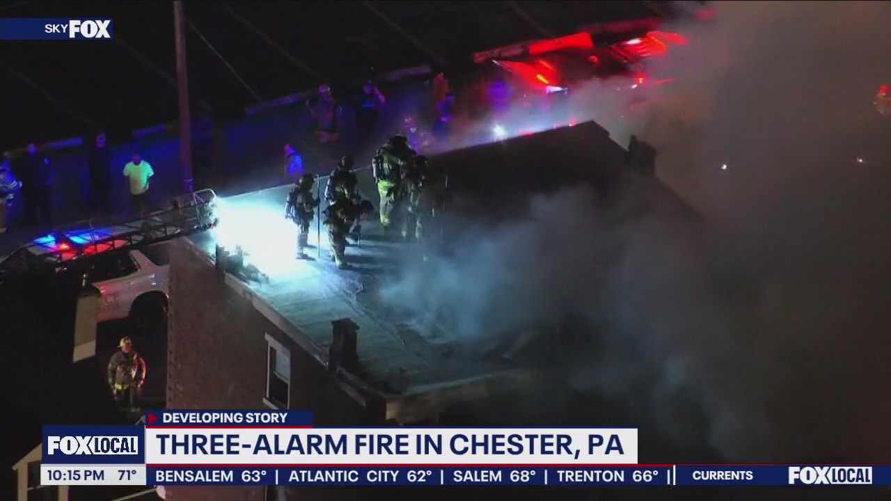3-alarm fire in Chester