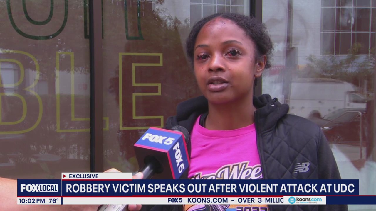 Robbery victim speaks out after violent attack at UDC