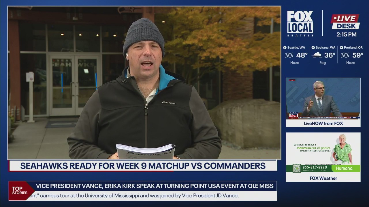 Seahawks ready for week 9 matchup vs Commanders