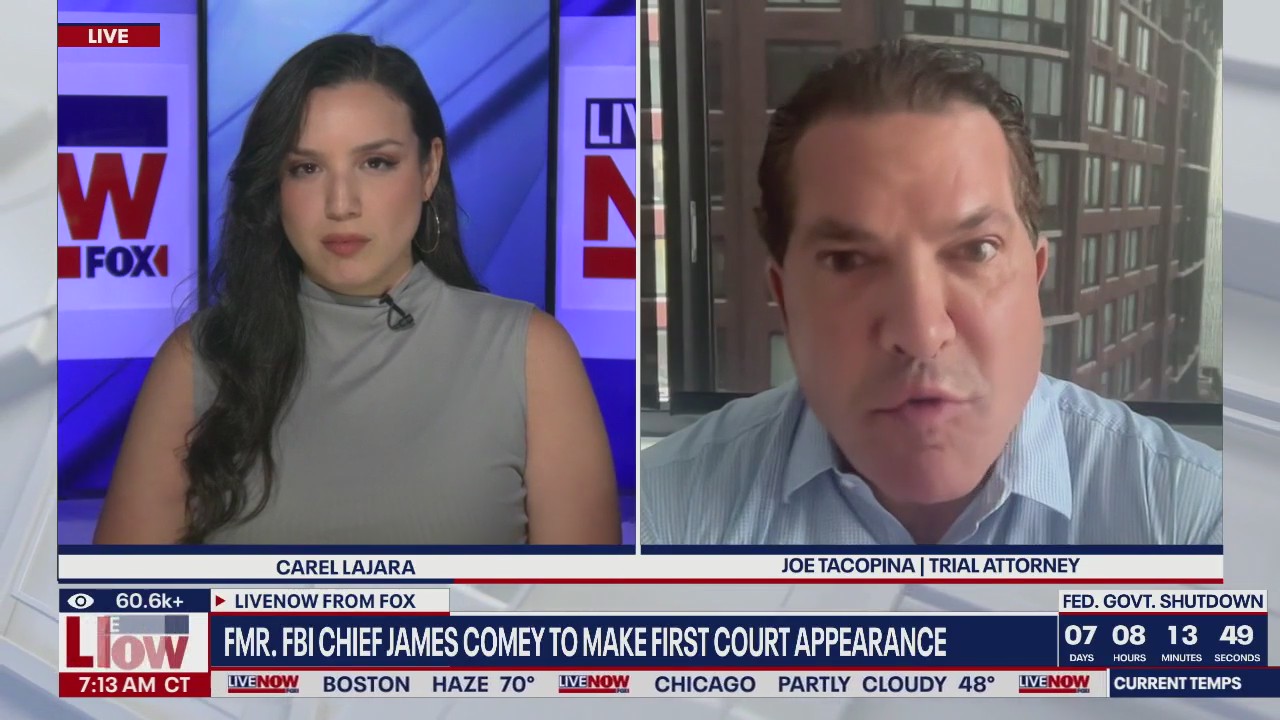 James Comey to make first court appearance