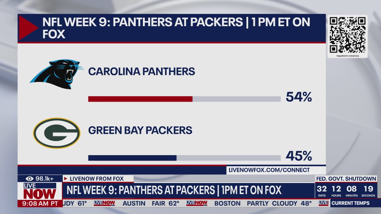 NFL Week 9: Panthers at Packers