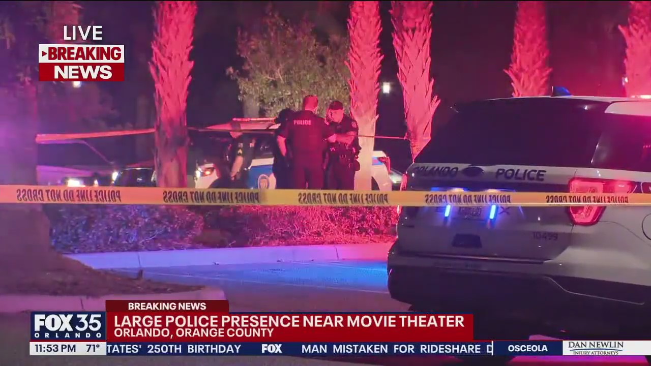 Heavy police presence reported outside Orlando-area theater