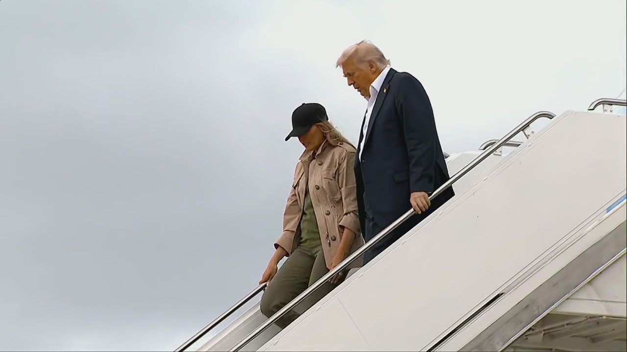 RAW: President Trump arrives in Texas to tour flood damage