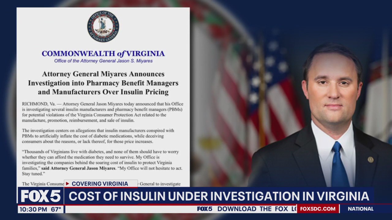 Virginia AG announces investigation into insulin pricing