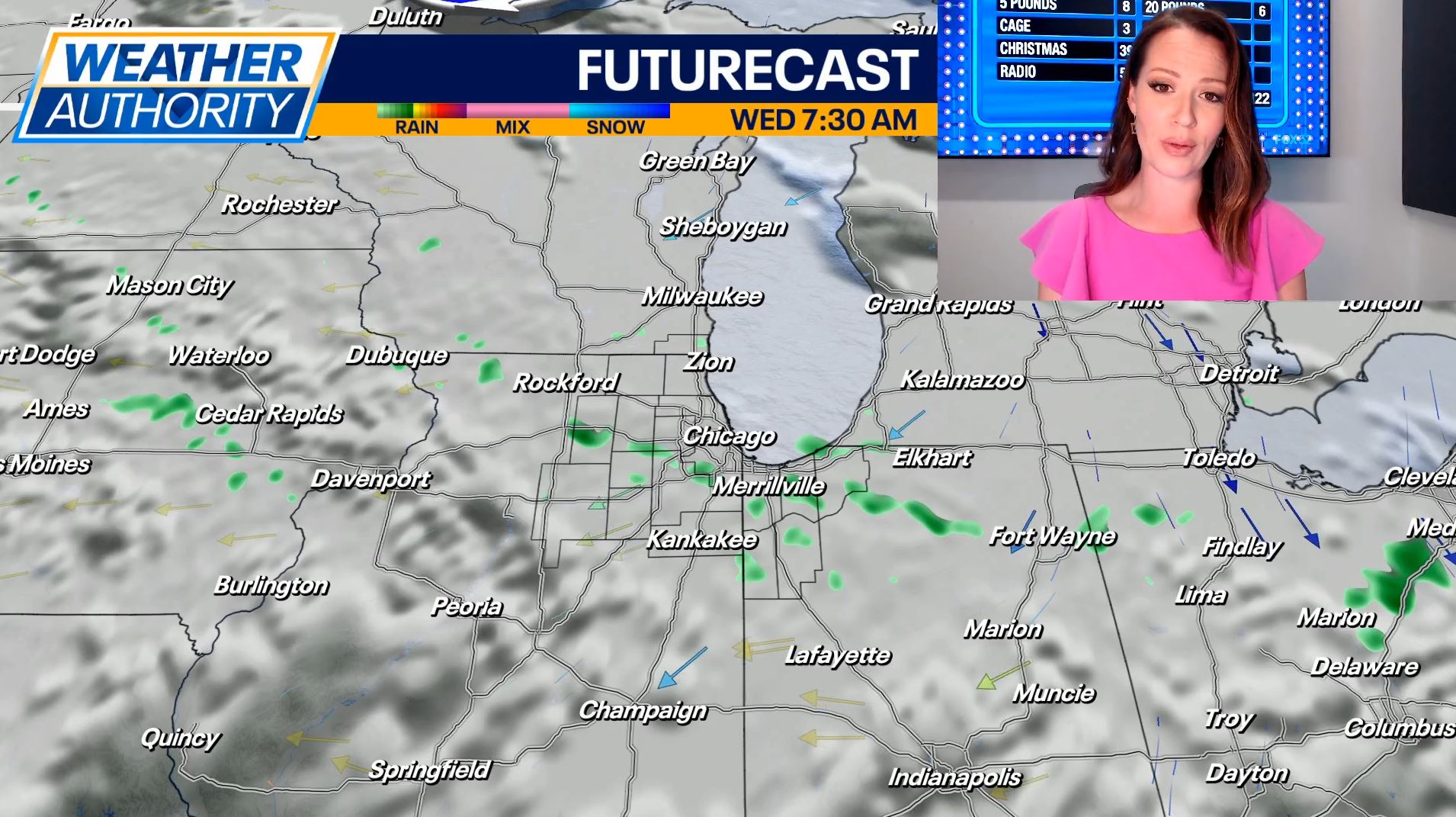Chicago Weather: Rain showers return tonight into Wednesday