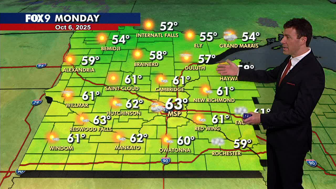 MN weather: Feeling more like fall on Monday