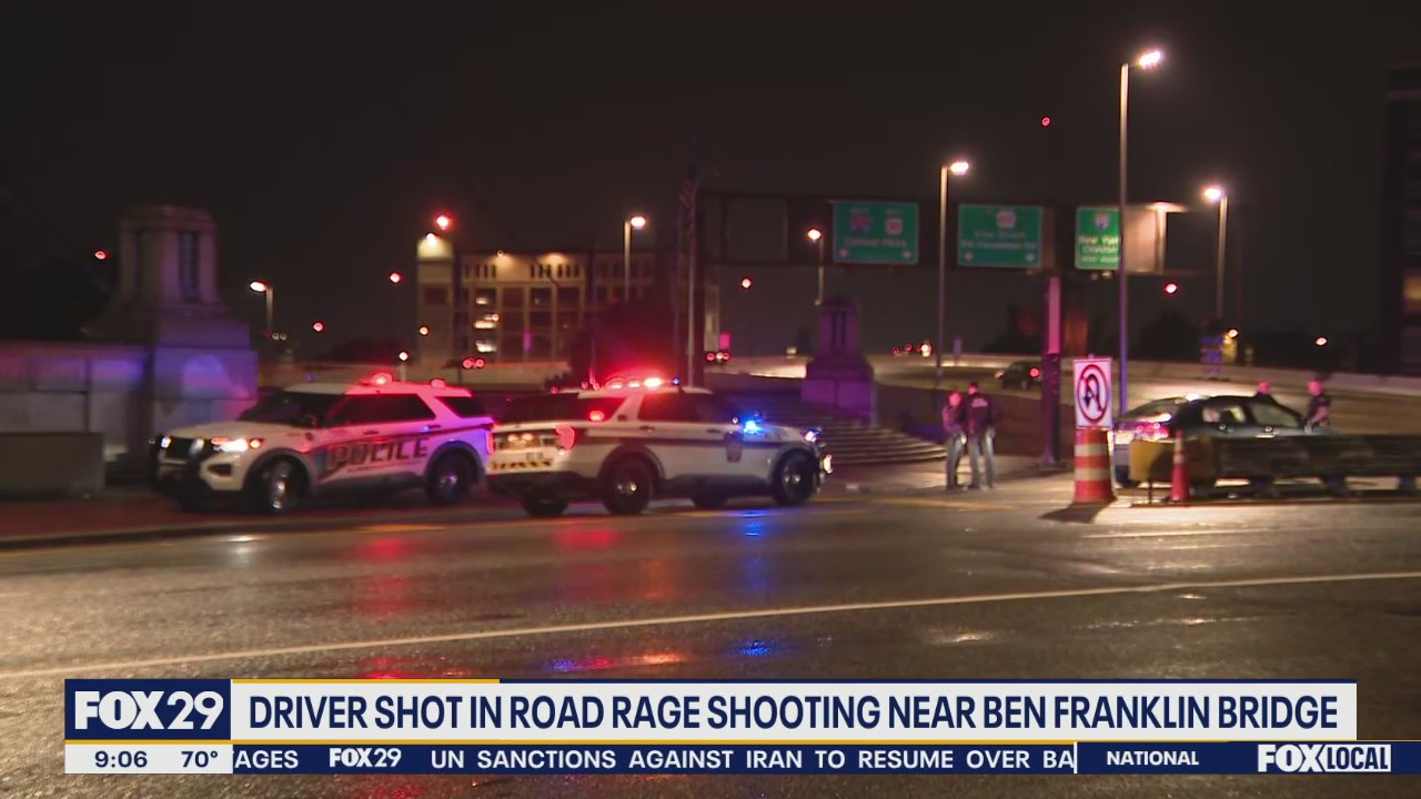 Vine Street Expressway shooting: Driver injured near Ben Franklin Bridge