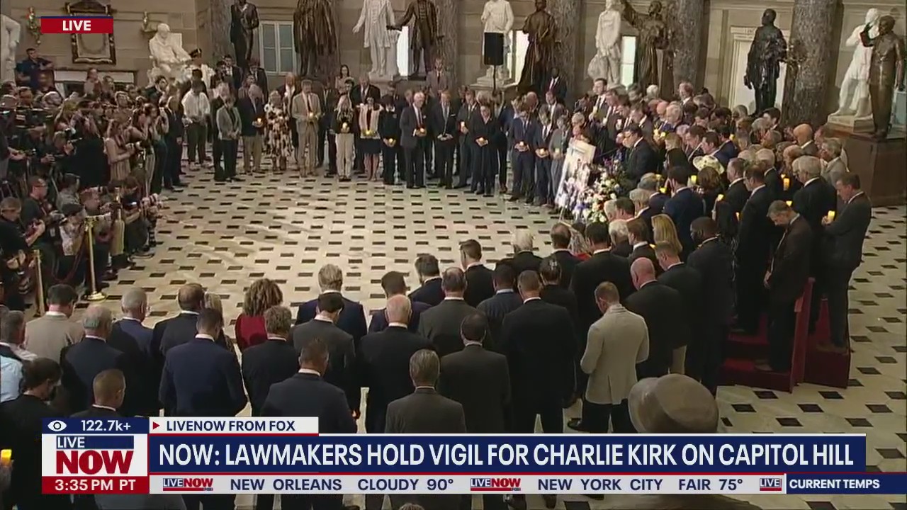 Lawmakers hold vigil for Charlie Kirk on Capitol Hill
