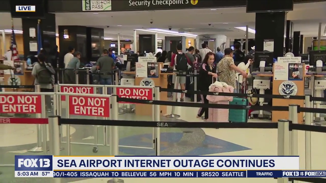 Sea-Tac internet outage continues